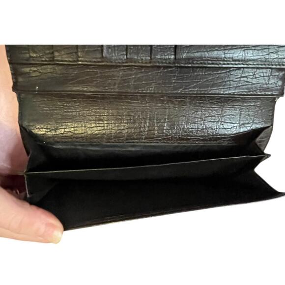 Gucci continental wallet lightning bolt in Navy w/COA vintage Rare - Picture 10 of 16